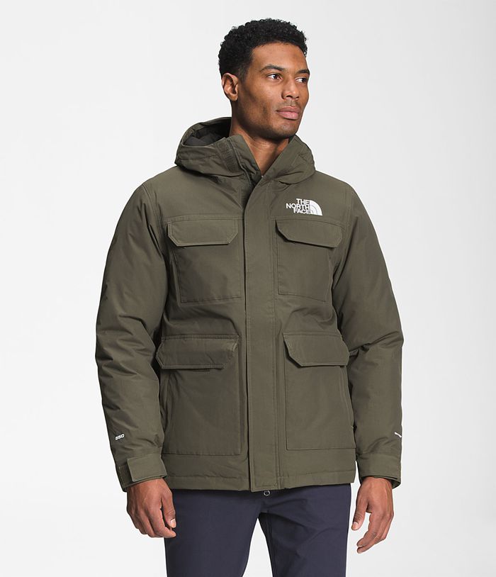 The North Face Mens Puffer Jacket Cypress Parka 489FQYNBE - Dark Green